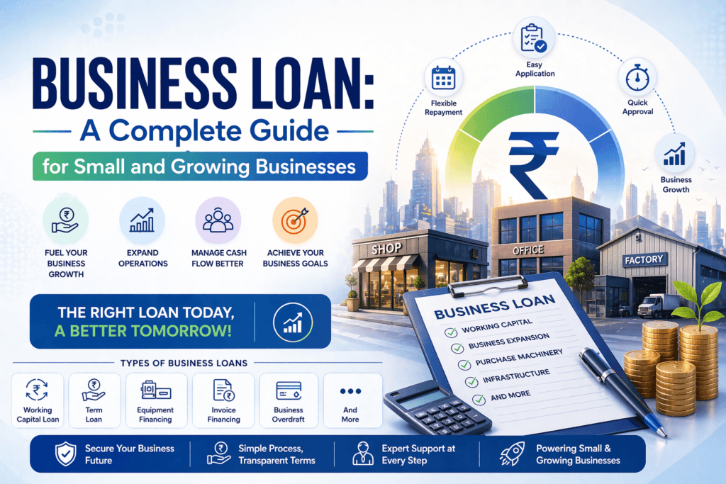 Business Loan for Small Businesses, Small Business Loan Guide, Business Loan Eligibility, Business Loan Interest Rates, MSME Loan in India, Loan for Growing Business, Startup Business Loan