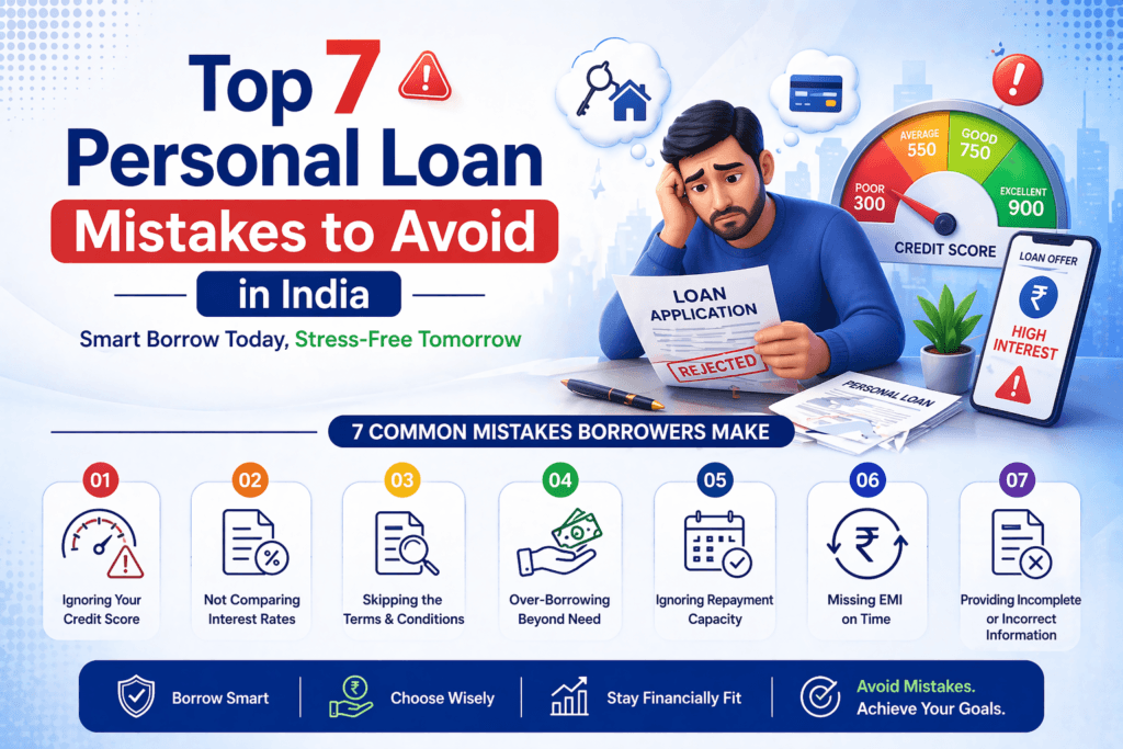 Personal loan mistake, top personal loan mistakes, personal loan mistakes India, loan mistakes to avoid, personal loan tips India, common loan mistakes, loan application mistakes, credit score mistakes, loan repayment mistakes, personal loan interest mistakes, financial mistakes India, borrowing mistakes, loan approval tips, personal loan rejection reasons, EMI mistakes, debt management India