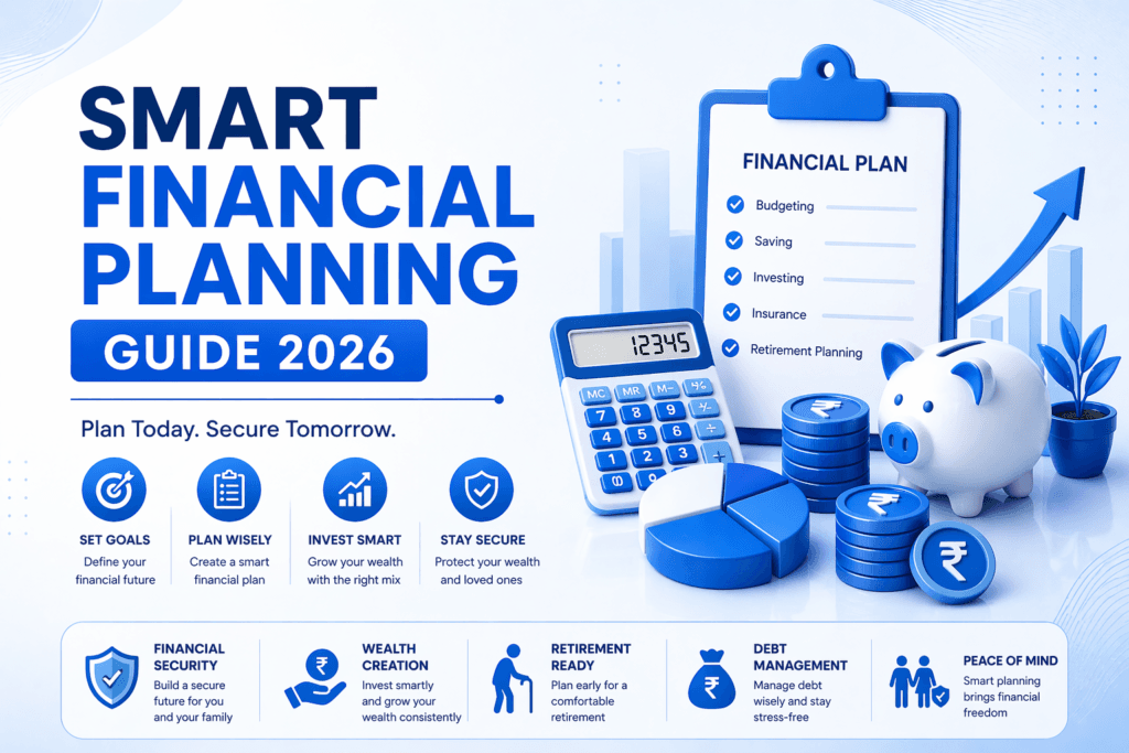 smart financial planning, money management tips, personal finance guide, budgeting tips India, how to save money, financial planning for beginners, investment planning India, saving money tips, financial goals planning, emergency fund importance, expense tracking tips, wealth building strategies, passive income ideas India, financial discipline tips, money saving habits