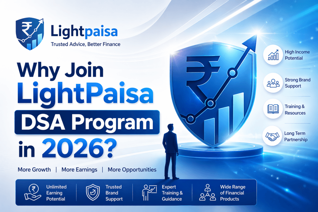 LightPaisa DSA program, LightPaisa partner program, DSA earning opportunity India, loan DSA commission India, financial products earning India, become DSA partner, loan agent income India, fintech partner program India, earn money by referring loans, LightPaisa loan partner, DSA business opportunity India, passive income loan agent, loan referral program India, NBFC DSA partner India Select 47 more words to run Humanizer.