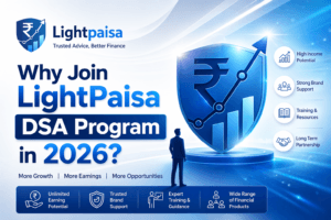 LightPaisa DSA program, LightPaisa partner program, DSA earning opportunity India, loan DSA commission India, financial products earning India, become DSA partner, loan agent income India, fintech partner program India, earn money by referring loans, LightPaisa loan partner, DSA business opportunity India, passive income loan agent, loan referral program India, NBFC DSA partner India Select 47 more words to run Humanizer.