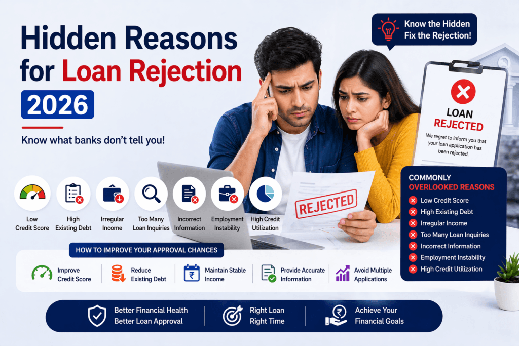 hidden reasons for loan rejection, loan rejection reasons, why loan gets rejected, personal loan rejection reasons, common loan rejection mistakes, loan application rejection causes, bank loan rejection reasons, why my loan was rejected, loan rejection in india, reasons for personal loan rejection, loan approval problems, credit score loan rejection, low cibil score rejection, income related loan rejection, documentation errors loan rejection, loan rejection solutions, how to avoid loan rejection, loan rejection tips, improve loan approval chances, loan eligibility issues, bank loan rejection process, financial profile loan rejection, loan rejection hidden factors, instant loan rejection reasons, loan declined reasons, nbfc loan rejection reasons, loan rejection case study, loan rejection problems india, loan reject hone ke reason, loan approval kaise milega, cibil score kitna hona chahiye loan ke liye, loan reject hone par kya kare, loan eligibility kaise improve kare, bank loan approval tips, loan rejection ka solution, loan pass kaise kare, loan ke liye documents kya chahiye, loan rejection ke hidden factors kya hote hain