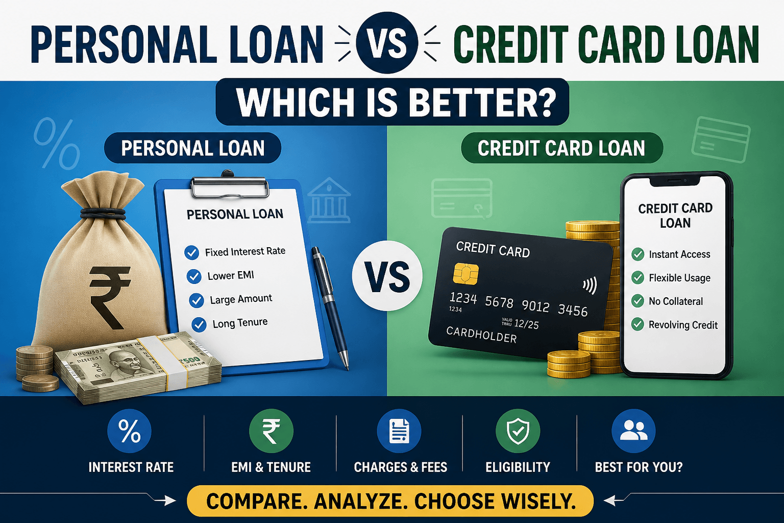 Personal Loan vs Credit Card Loan